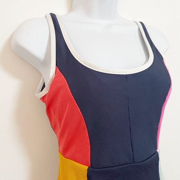 Women's Rip Curl Heat Weave Color Block One Piece Low Back Swimsuit Scoop Neck - Picture 3 of 12